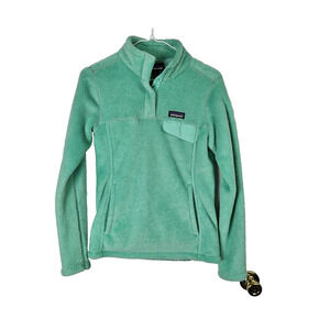 Patagonia Snap T Fleece Pullover Womens XS Mint Green Textured Sweater Jacket